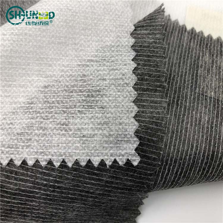 Polyester and Nylon Nonwoven fusible interlining fabric non woven interlining backing for cloth good quality interlining