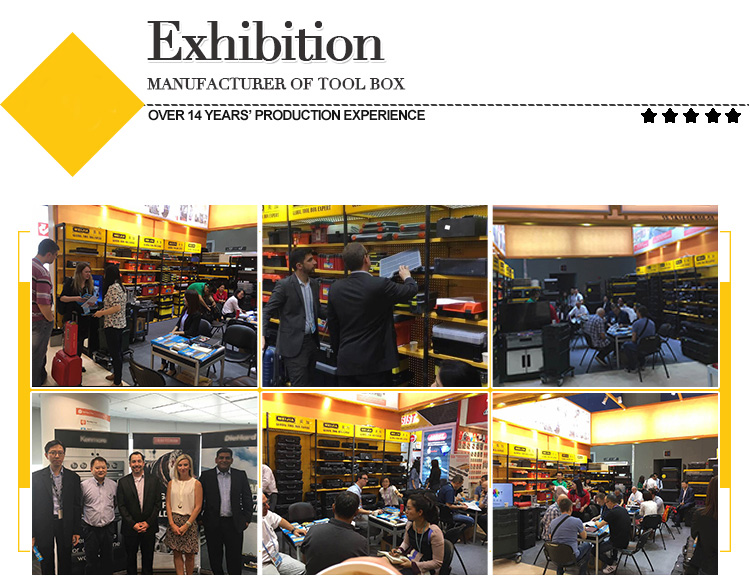 Durable plastic stackable trolley rolling tool case