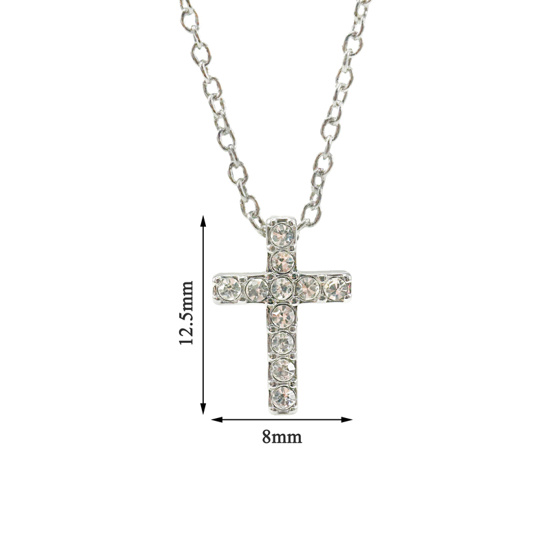 silberne Kreuzkette silver cross necklace