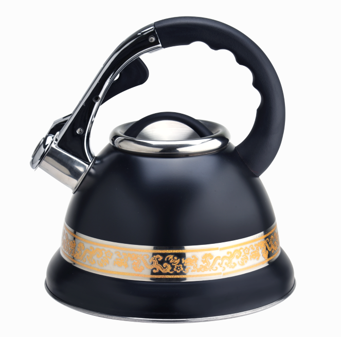 Popular Golden Decoration coffee kettle with whistling spout