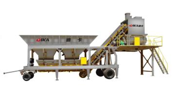 Portable Trailer Mobile Concrete Mixing Plant YHZS50