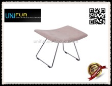 Replica Harry Bertoia chromed frame upholstered bird ottoman