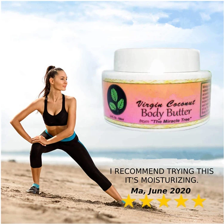 Hot Selling Natural Coconut Soothing and Moisturizing Body Butter Cream