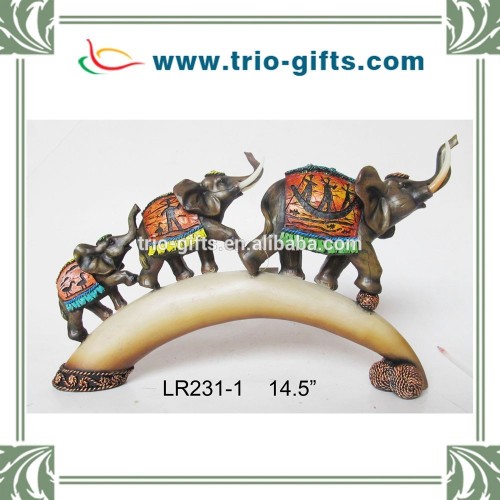 Resin indian elephant figurine for home decoration