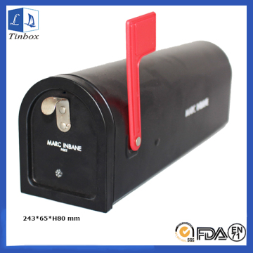 Black Metal Mailbox Post