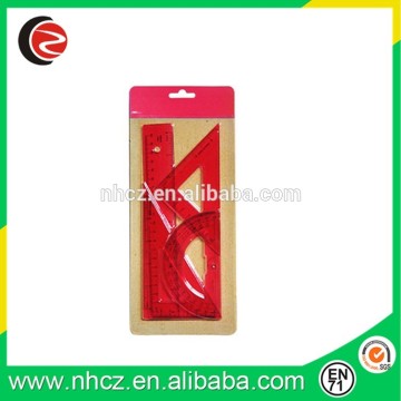 Red Office Ruler Set