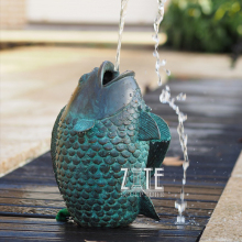 Outdoor Garden Ornament bronze fish water fountain statue