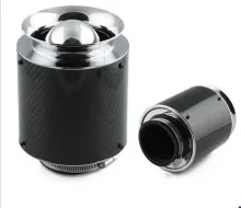 Carbon Fiber Air Filter 76mm Air Intake Pipe