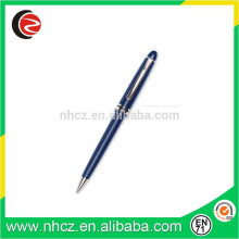 blue metal ball pen with logo