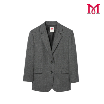 Elegant Women's Gray Suit Jacket