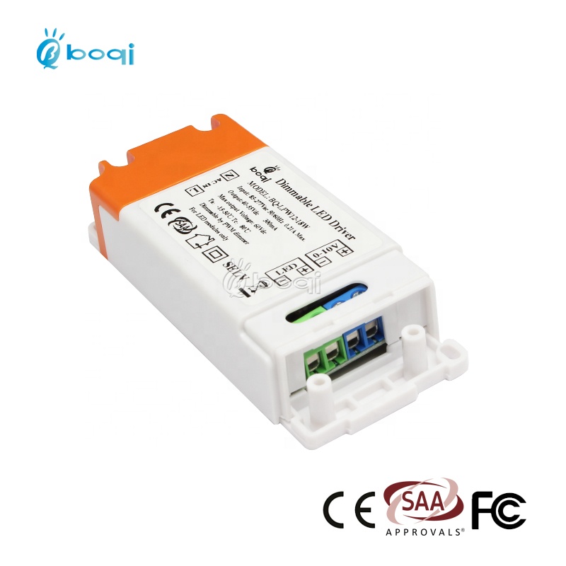 boqi 0-10v dimmable led driver 350ma 18w CE SAA listed