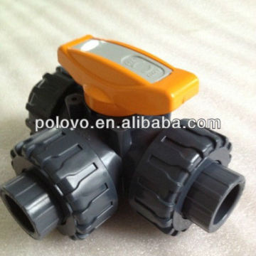 Manual operated pvc 3way 2'' pvc valves