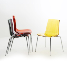 Hot Selling Clear Acrylic Plastic Chairs with Metal Frame - Transparent Design