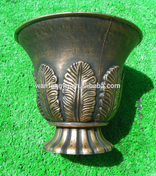 Cheap Rounded silver hand painting flower pot