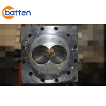 Paralel twin screw barrel for pvc compound