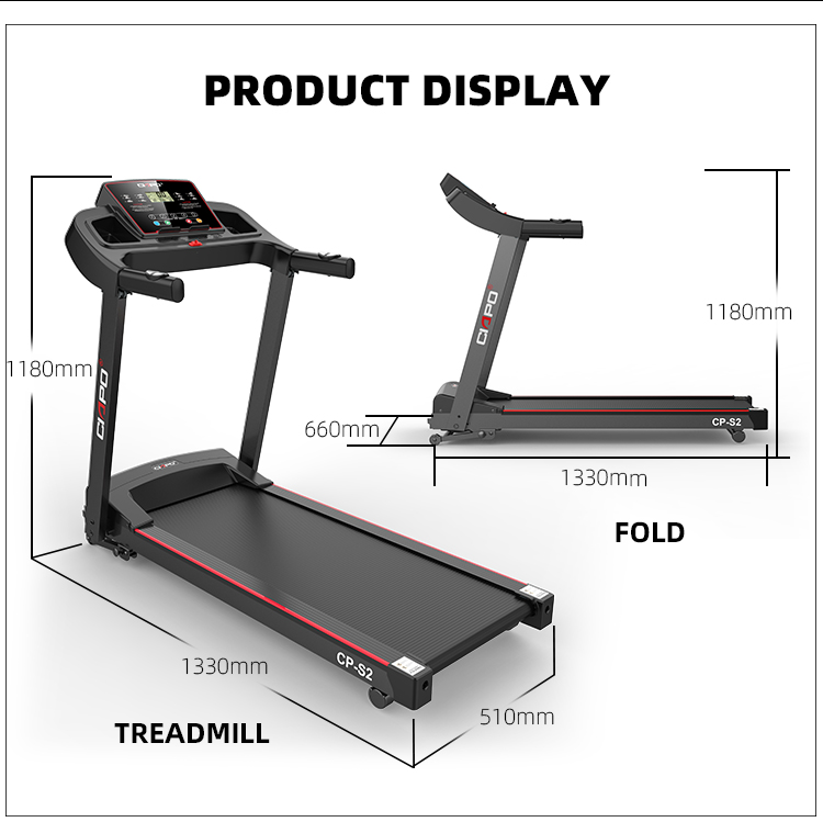 Fashion come & commercial folding treadmill incline running machine gym fitness equipment manufacturer professional China