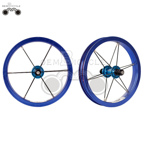 Blue 6061 alloy rim 12H 12inch wheel set