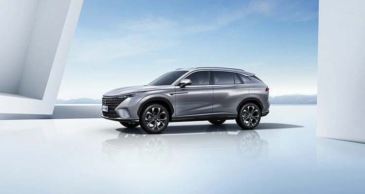 Roewe Erx5 Electric Car Grey Cheap Hybrid SUV Low Petrol Cost Luxury Interior New Energy Gas Car Transporter