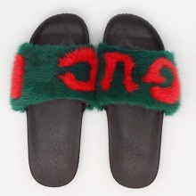 Designer Fur Slides Women Slippers Winter Fluffy House Slippers Female Shoes Home Slides Fur Indoor Casual Chaussure