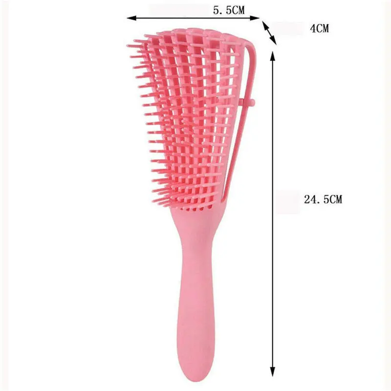 Pink Curly Detangling Curly Hair Brush