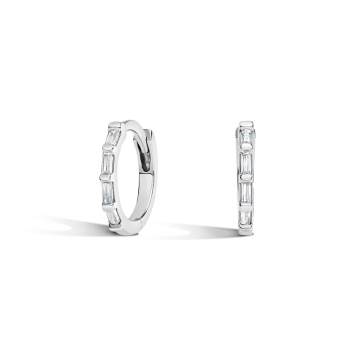 0.8ct 9K D VS2 Lab Diamond Hoop Earrings