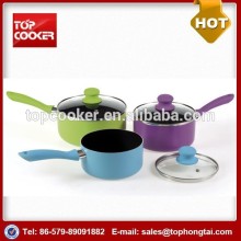 New Designed Colorful Press Aluminum Saucepan Set