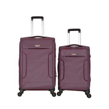 Fashion Polyester universal wheels Trolley luggage suitcase