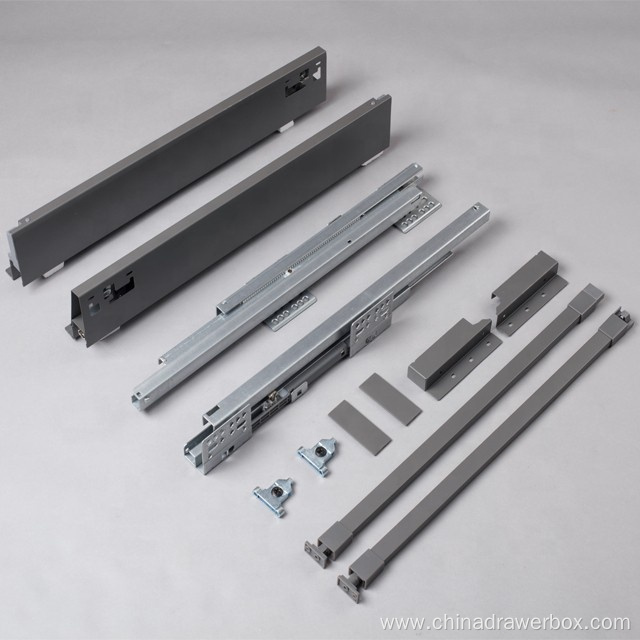 double wall soft close metal box drawer slide