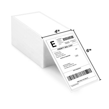 Folding thermal printer label roll paper