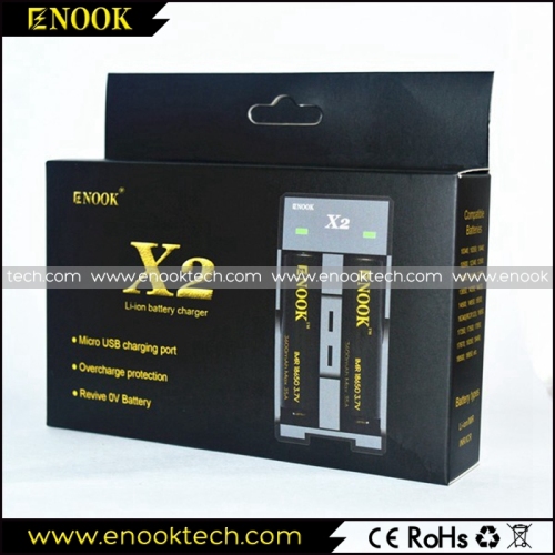 Enook X2 3.7V li isi ulang baterai charger