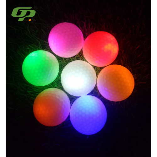 Pelotas de golf intermitentes nocturnas con LED brillantes