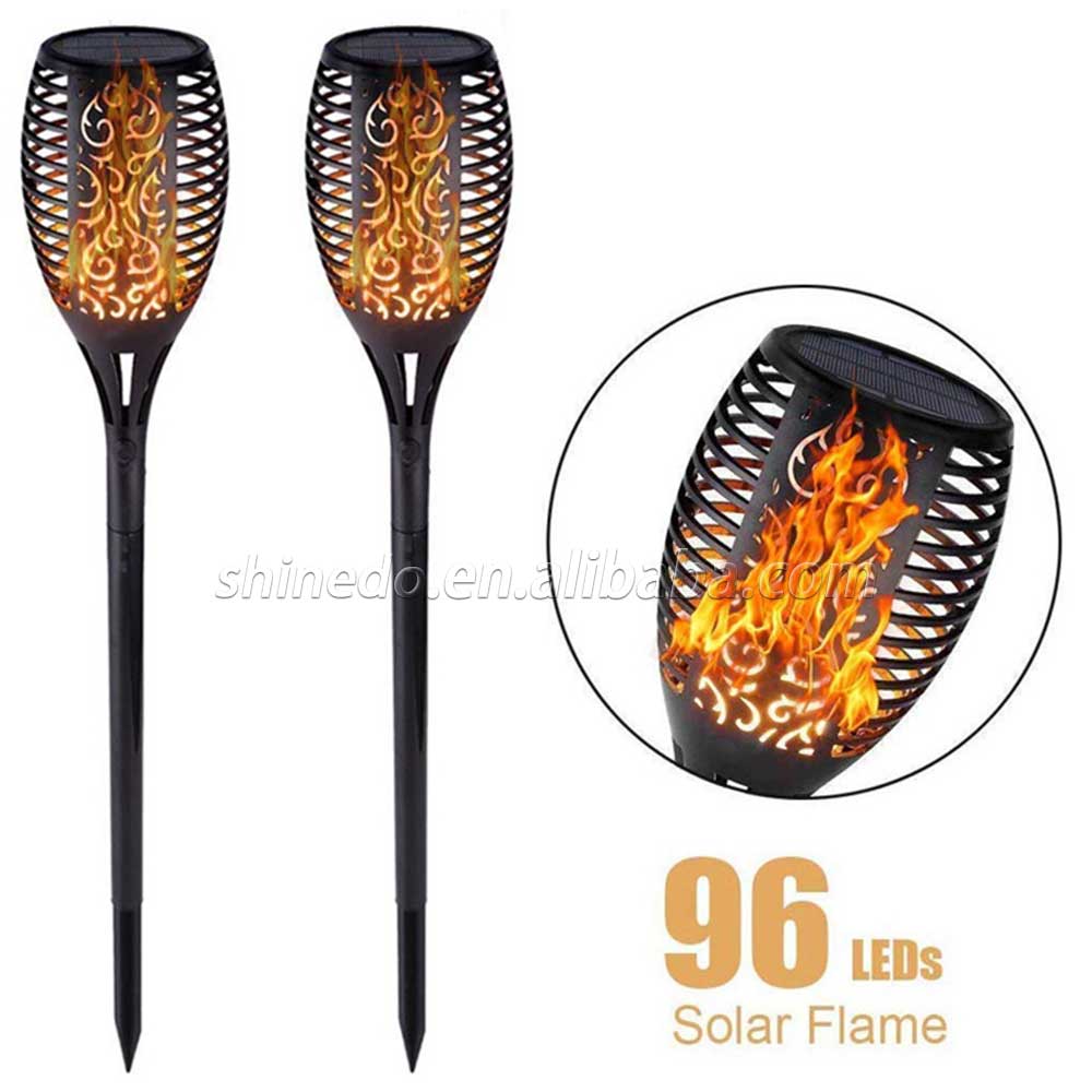 Solar Flickering Flame Garden Night light, Outdoor Dancing Flame Torch Lawn Lamp