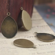 Jewelry Making brass water drop setting Design Findings