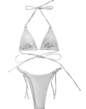 sexy cool solid color beach seamless bikini swimsuit