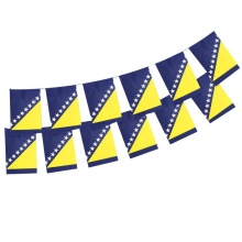Bosnia and Herzegovina Bunting Flag - Polyester String Flag for Hanging
