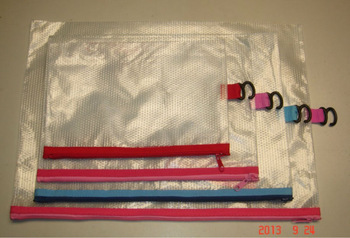 Waterproof plastic document bag, platic document zipper bags, different size zipper document bag