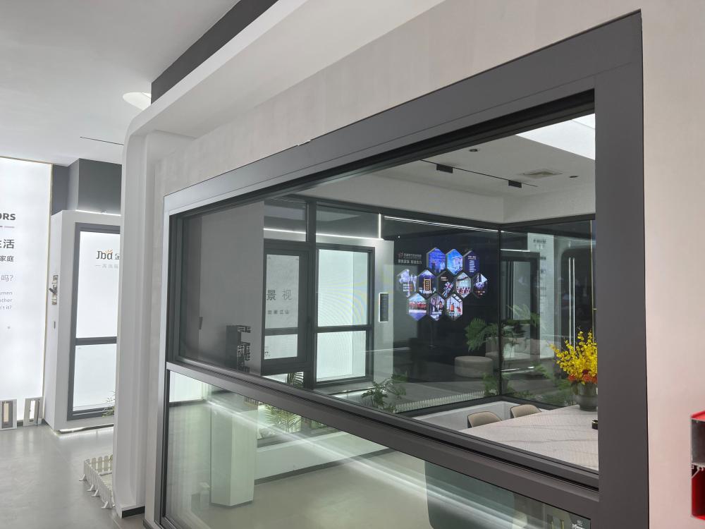 Electric vertical sliding lift window