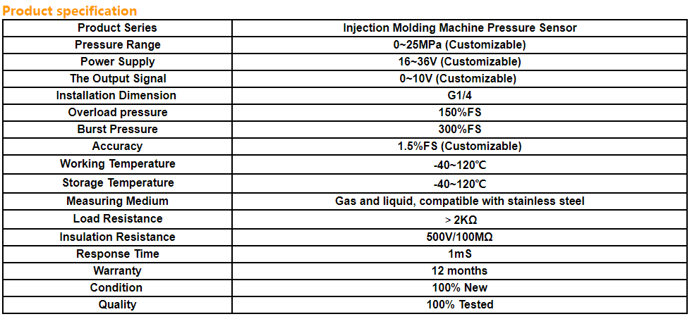 HM5607A Injection Molding Machine Pressure Sensor