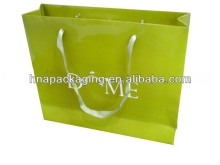 2016 Elegant Simple Luxury High Quality paper shopping bag with matte lamination HN-002