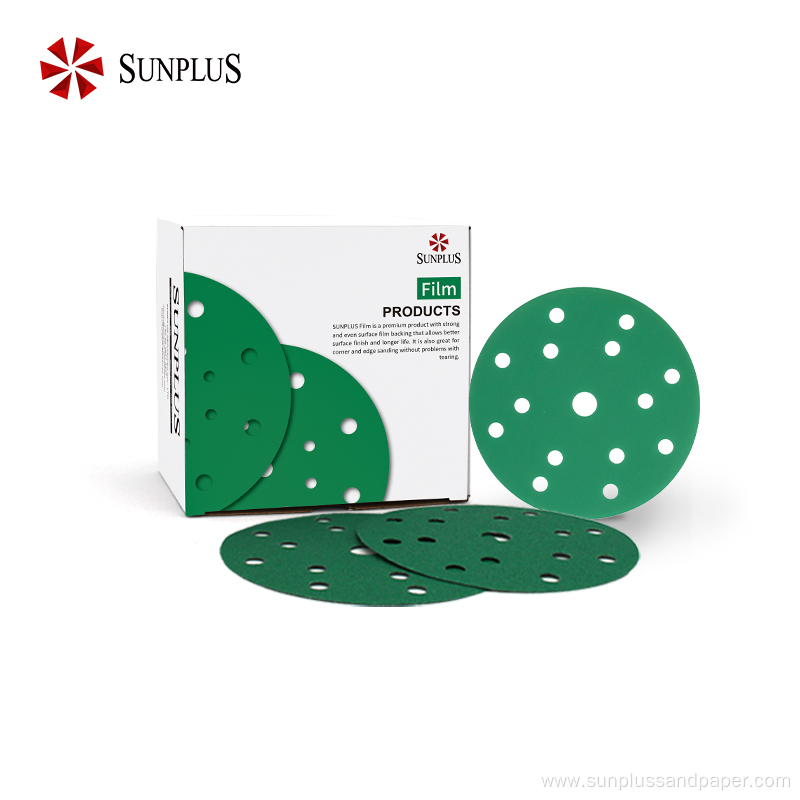 Consistent Finish Hook and Loop Sanding Film Discs