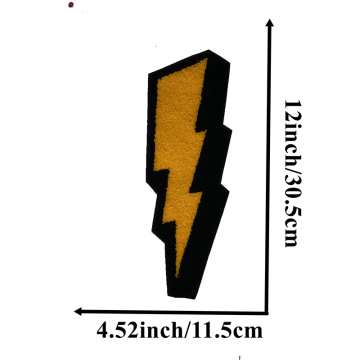 ใหม่ Lighting Chenille เย็บปักถักร้อยเย็บบนแพทช์