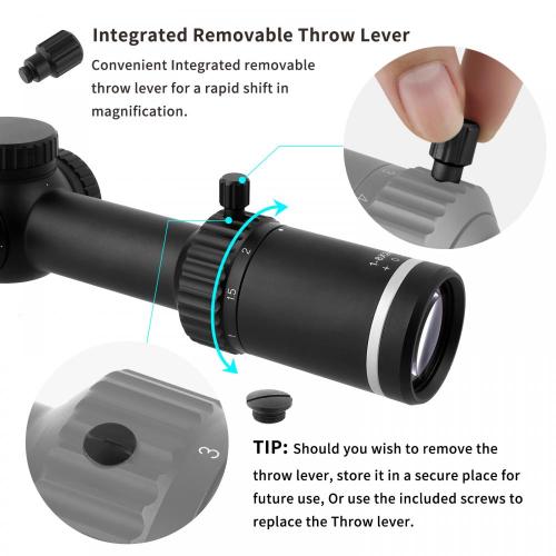 1-8x24 Rifle scope with Throw Leverl