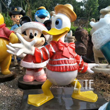 Garden Park Resin Sculpture Fiberglass Cartoon Donald Duck Statue