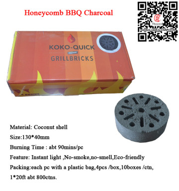 HongQiang Instant light Round sawdust briquette bbq charcoal