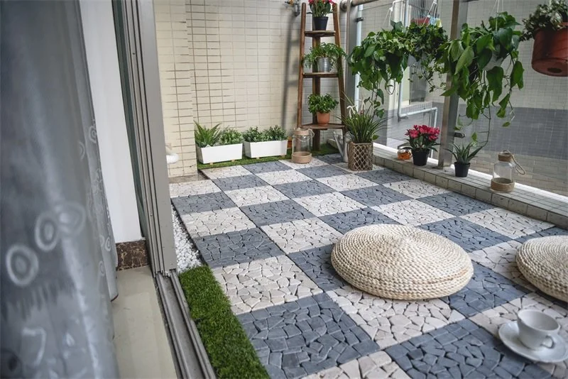 Stable Barefoot Friendly Natural Outdoor Slate Tiles Floor Landcaspe Stone Deck Tiles Home Garden Stone Interlock Tiles Floor