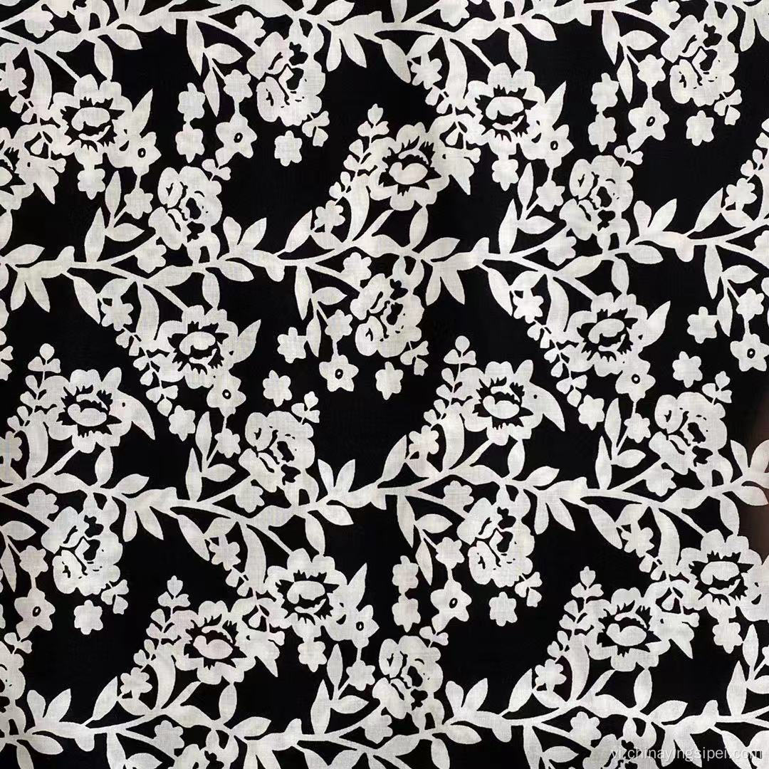 Phổ biến 45S dệt 100%Rayon Vibrane Floral Fabric