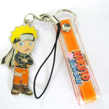 Zinc Alloy / Soft Pvc Cell Phone Strap Charm With Phone Strap