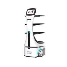 AI Food Delivery Robot: Self-Driving Hamburger and Pizza Service for Fast Food Restaurants