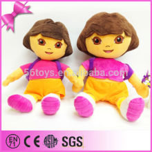 Children favorite plush toy,cute cartoon character Dora toy