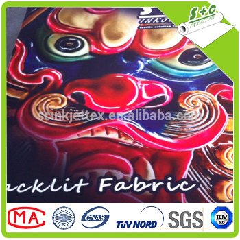 China textile facory produced 200gsm printed korea flag banner satin fabric